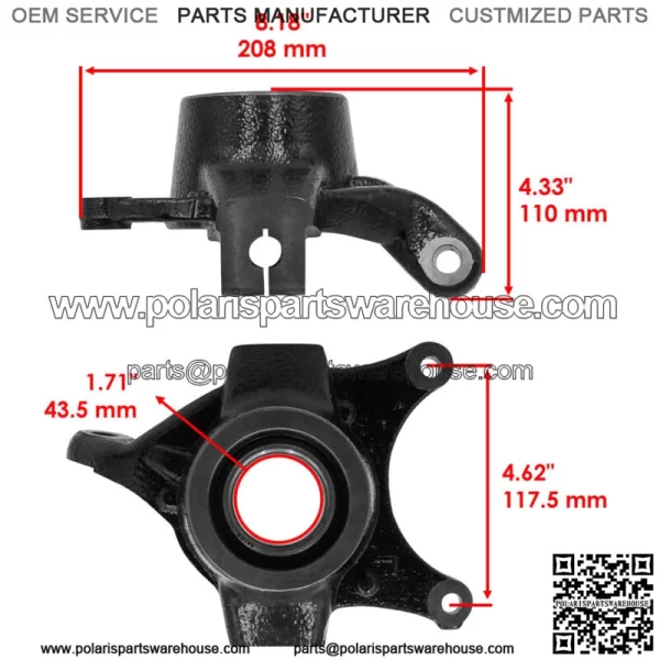 Steering Knuckle For Polaris General 1000 4P MD 17-18 / Deluxe 22-23 Front Right - Image 2