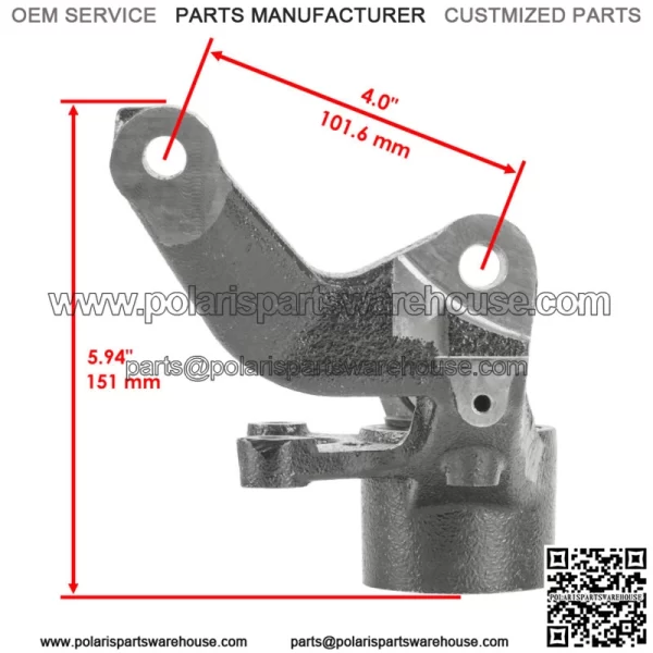 Front Right Steering Wheel Knuckle fits Yamaha Rhino 700 YXR700F 4x4 2008 - 2013(For: Yamaha Rhino 700) - Image 3
