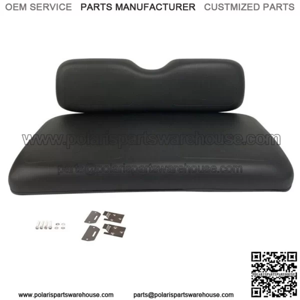 High Density Front Seat Cushion For EZGO TXT Golf Cart 94-13, Black Bottom &Back