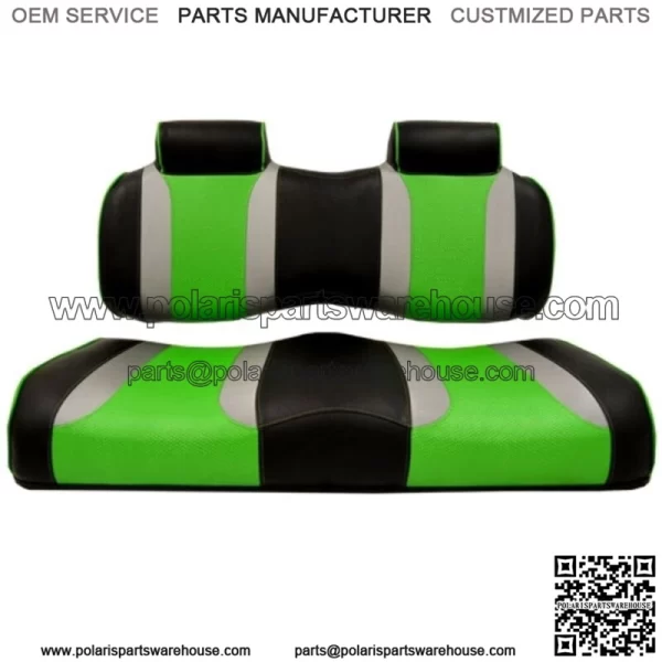 Golf Cart Seats for Club Car Precedent 2004-2011 - Black/Green