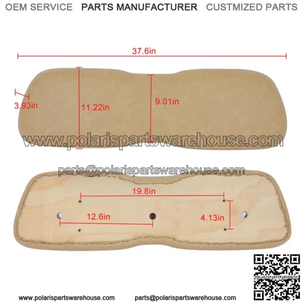 For Club Car DS Golf Cart Front Back Cushion Tan/Beige