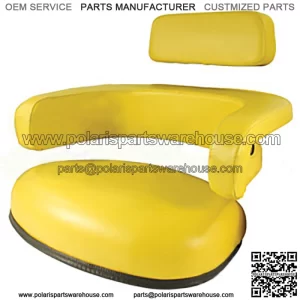 Seat 3-Piece Set Vinyl Yellow Fits John Deere 4020 7700 4230 3020