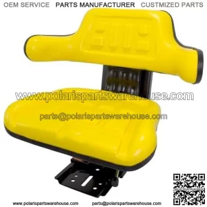 New Yellow Seat w/ Adj Angle Base Tracks/Suspen Fits John Deere Tractor