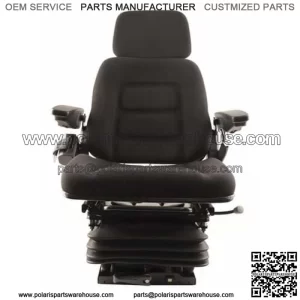 S830796 High Back Seat Black Fabric w/ Mechanical Suspension Fits Kubota