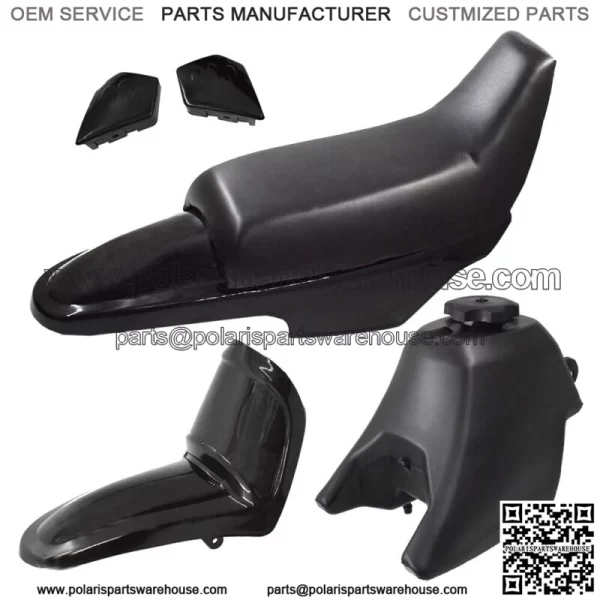 For Yamaha PW50 PY50 Plastic Kit Fender Seat Body Fairing Cover Gas Tank Black