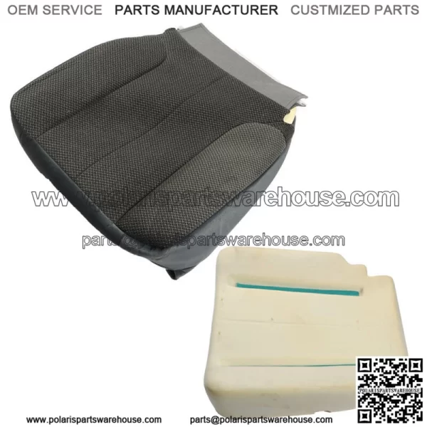 Dark Gray Driver Bottom Seat Cover+Foam Cushion For 2002-05 Dodge Ram 1500 2500 - Image 4