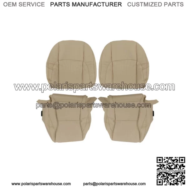 Seat Cover Driver&Passenger Bottom&Back Perforated Tan For 2007-2012 Lexus ES350