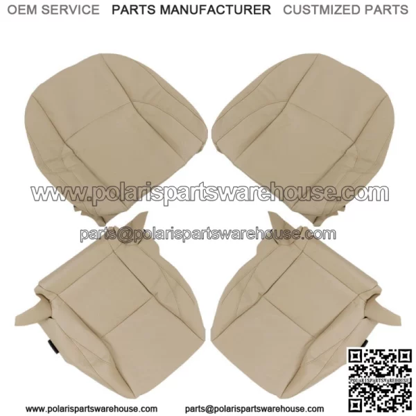 Seat Cover Driver&Passenger Bottom&Back Perforated Tan For 2007-2012 Lexus ES350 - Image 3