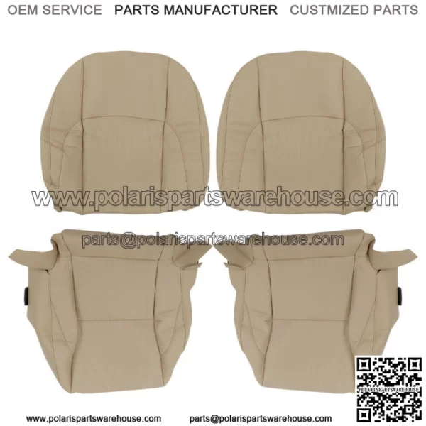 Seat Cover Driver&Passenger Bottom&Back Perforated Tan For 2007-2012 Lexus ES350 - Image 4