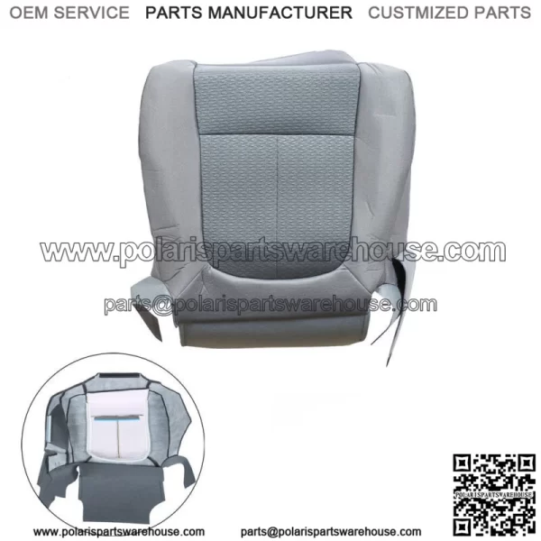 Cloth Seat Cover Driver Bottom Perforated For 2011-2014 Ford F150 Lariat Gray