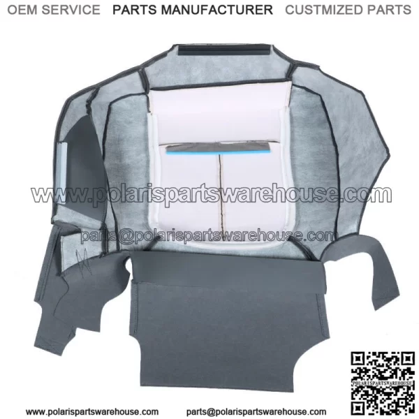 Cloth Seat Cover Driver Bottom Perforated For 2011-2014 Ford F150 Lariat Gray - Image 4