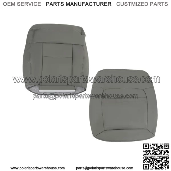 Front Pair Seat Cover Bottom&Top Leather Gray For 2004-2008 Ford F150 Lariat XLT - Image 5