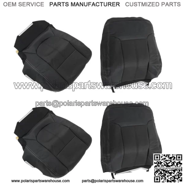 Front Left Right Seat Covers For 2011-2016 Ford F250 F350 F450 F550 Lariat Black