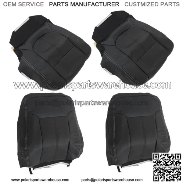 Front Left Right Seat Covers For 2011-2016 Ford F250 F350 F450 F550 Lariat Black - Image 4