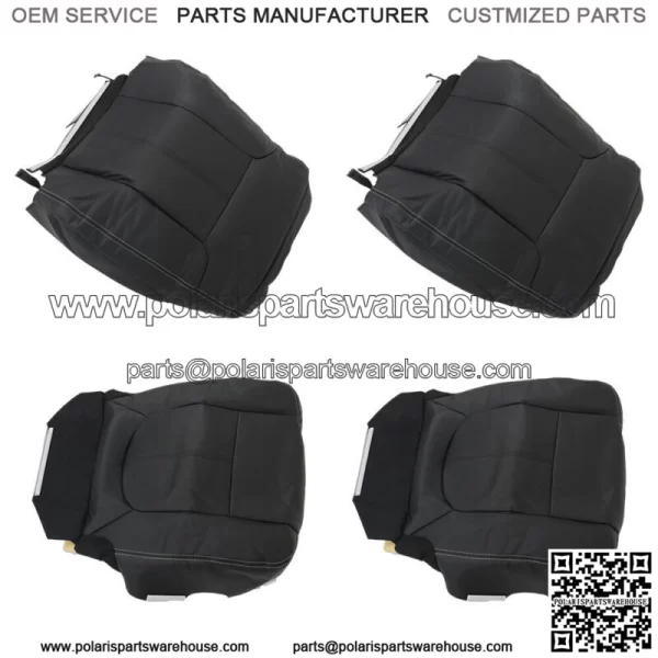 Front Left Right Seat Covers For 2011-2016 Ford F250 F350 F450 F550 Lariat Black - Image 5