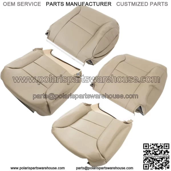 Seat Cover Tan Driver Passenger Bottom & Back  For 1995-1999 Chevy C1500 K1500 - Image 3