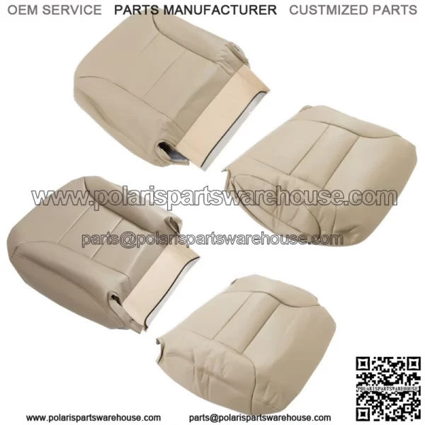Seat Cover Tan Driver Passenger Bottom & Back  For 1995-1999 Chevy C1500 K1500 - Image 4