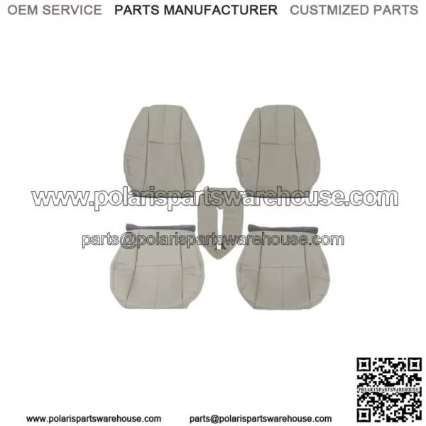 Seat Cover Gray For 2007-2014 Chevy Tahoe GMC Sierra Front Left&Right Bottom&Top