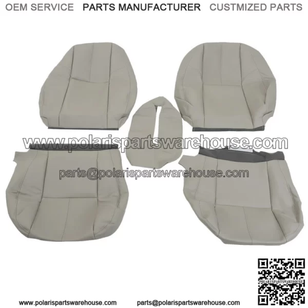 Seat Cover Gray For 2007-2014 Chevy Tahoe GMC Sierra Front Left&Right Bottom&Top - Image 3
