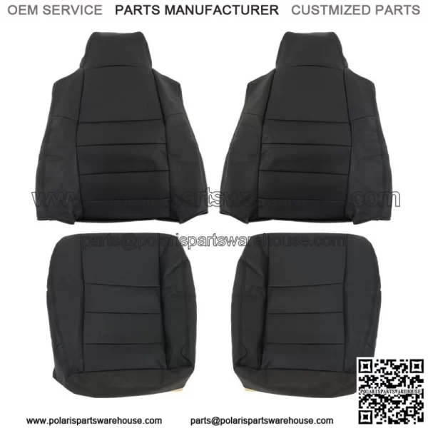 Seat Cover For 02-07 Ford F250 F350 Lariat Super Duty Front Perforated Black - Image 3