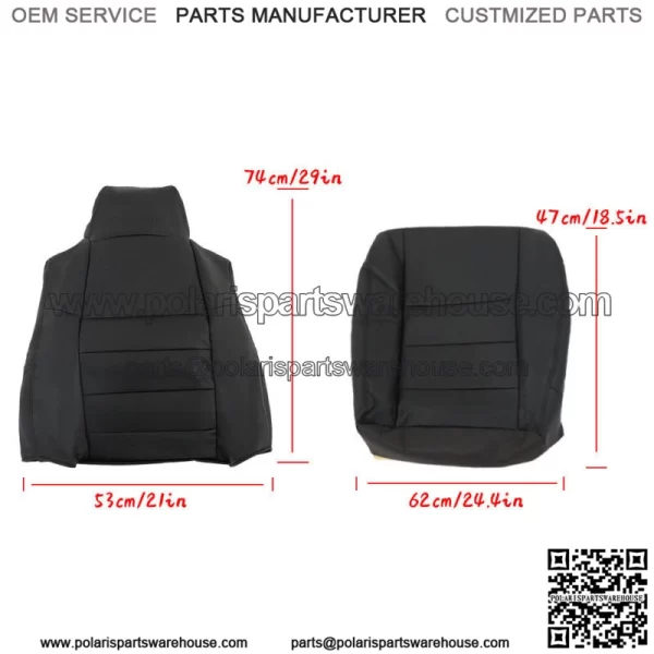 Seat Cover For 02-07 Ford F250 F350 Lariat Super Duty Front Perforated Black - Image 4