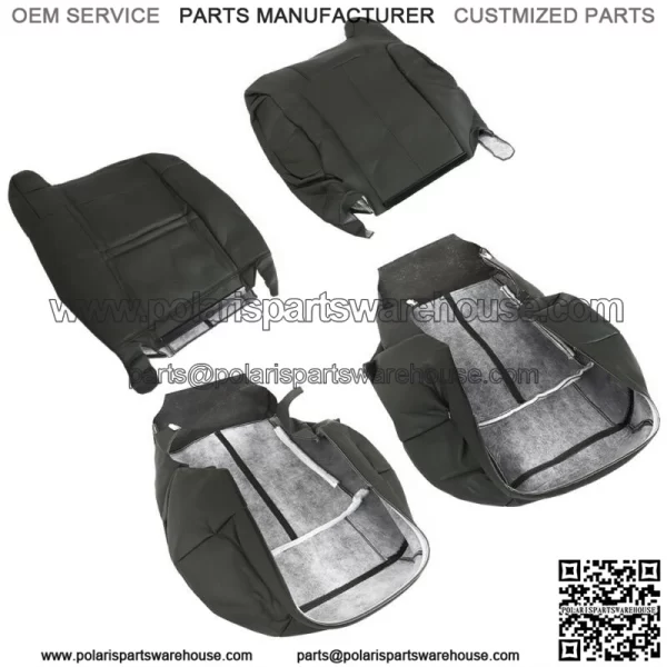 Seat Cover For 1999-2002 Chevy Silverado&GMC Sierra Leather Graphite Both Side - Image 2