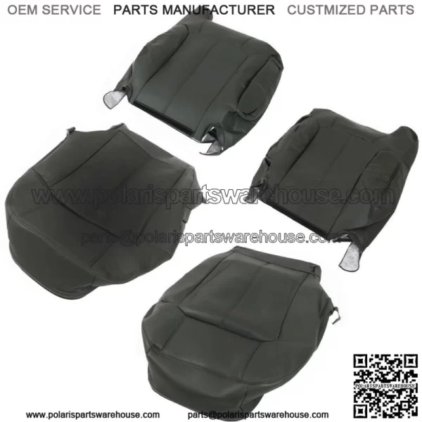 Seat Cover For 1999-2002 Chevy Silverado&GMC Sierra Leather Graphite Both Side - Image 5