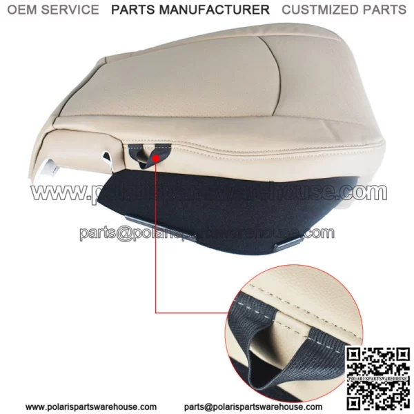 Leatherette Seat Cover Driver Bottom Tan For 2009-12 Dodge Ram 1500 2500 ST SLT - Image 2