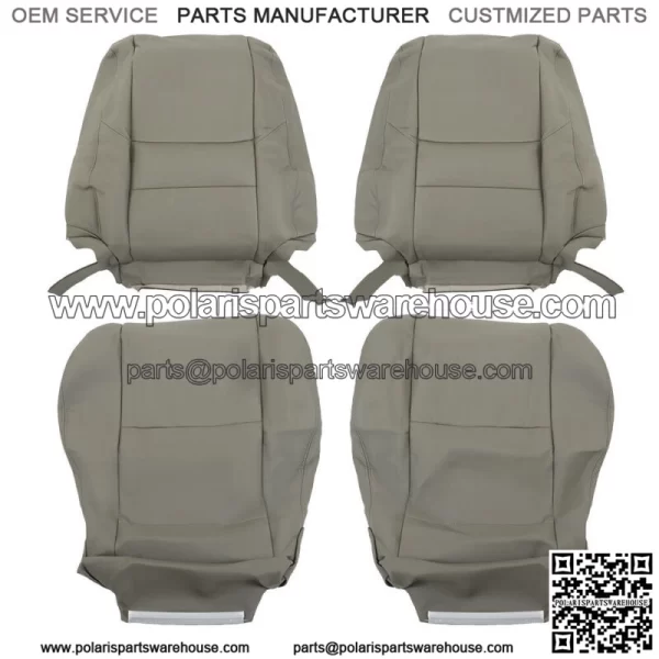 Seat Cover Front Bottom&Lean Gray Leather For Toyota Sequoia 2000-2006 2007 - Image 4