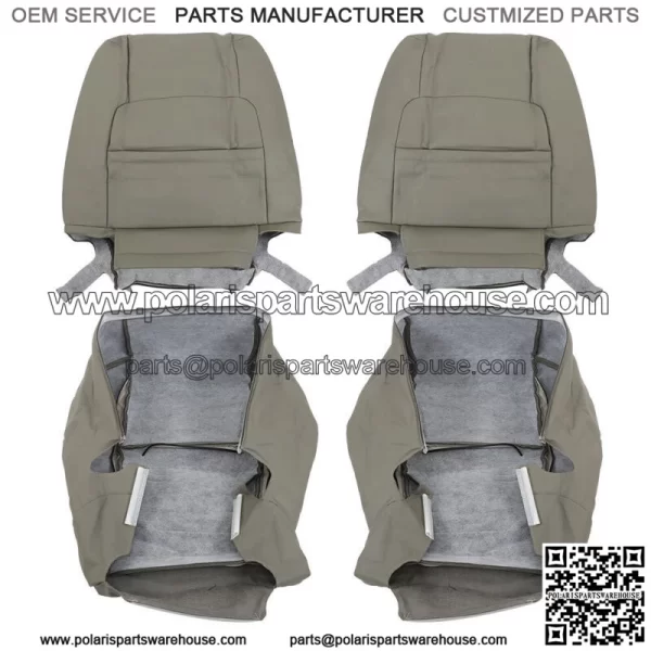 Seat Cover Front Bottom&Lean Gray Leather For Toyota Sequoia 2000-2006 2007 - Image 5