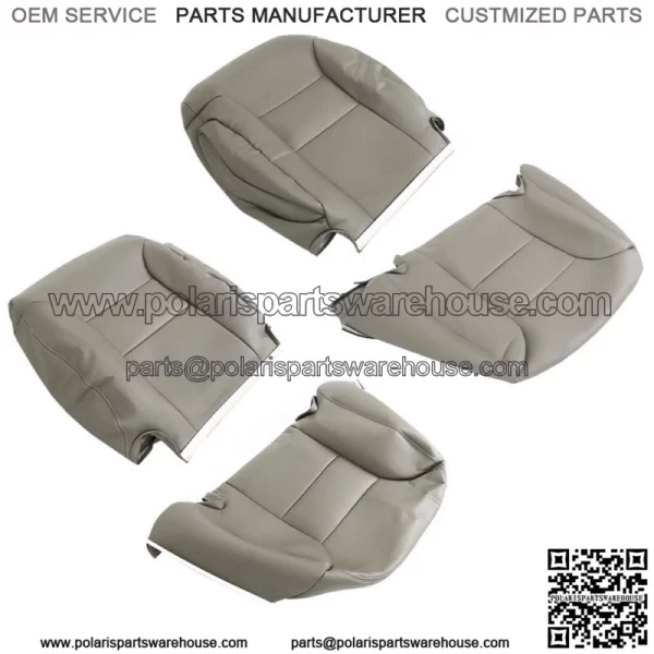 Seat Cover For 1995-1999 Chevy C1500 K1500 Driver Passenger Bottom&Back Gray - Image 3