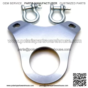 5th Wheel Ultimate Connection Safety Chains Plate with 1/2in Shackles - Adjustable Ball Mount