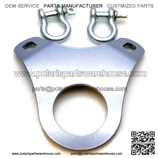 5th Wheel Ultimate Connection Safety Chains Plate with 1/2in Shackles - Adjustable Ball Mount