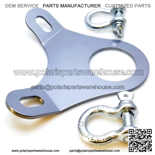 5th Wheel Ultimate Connection Safety Chains Plate with 1/2in Shackles - Adjustable Ball Mount - Image 2