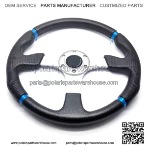 14" Black Steering Wheel & 5/6 Hole Adapter for EZGO Marathon Medalist Golf Cart