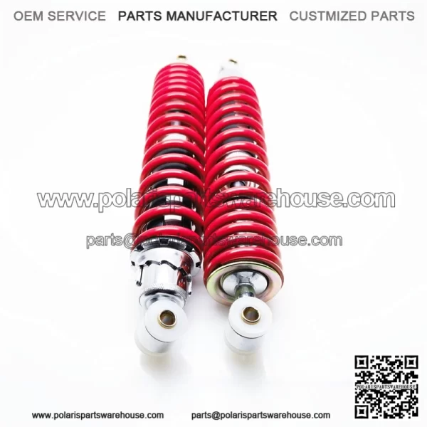 370mm 2 x NEW FRONT SHOCKS 1987-2006 Yamaha Banshee ATV springs RED - Image 2