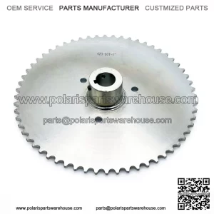 60 Tooth Go Kart Live Axle Sprocket for 40,41,420 Chain, 1" Bore, 1/4" Key Way, for compatible with Yerf-Dog, Murray Go Karts