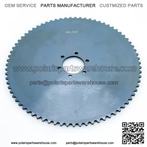 75T #35 6 Hole Silver Grey Sprocket