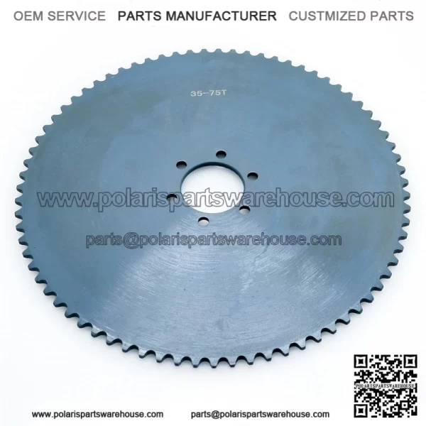 75T #35 6 Hole Silver Grey Sprocket
