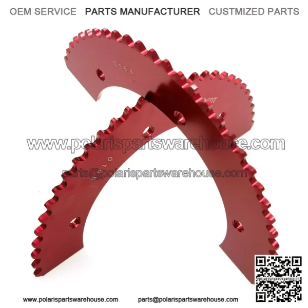 60T #35 Red Aluminum Split Sprocket - Image 4