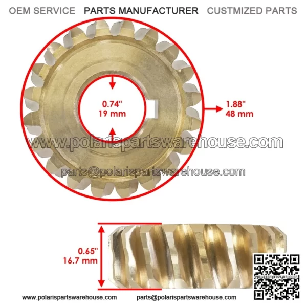 MTD/Troy-Bilt Snow Thrower Axle Worn Gear - 717-04861 917-0528A 917-04861 - Image 2