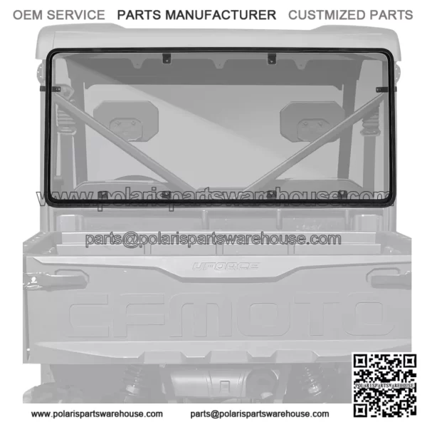 UForce Rear Windshield PC for 2021-2025 CFMOTO UForce 600 Clear Back Window