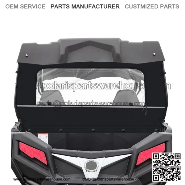 UTV Fabric Rear Soft Windshield w/ Open Window For CF MOTO ZFORCE 500/ 800 /1000 - Image 2