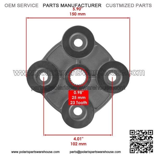 Polaris Scrambler 500 1997-1998/2005-2012 Rear Wheel Hubs w/Hardware (Left/Right) - Image 2