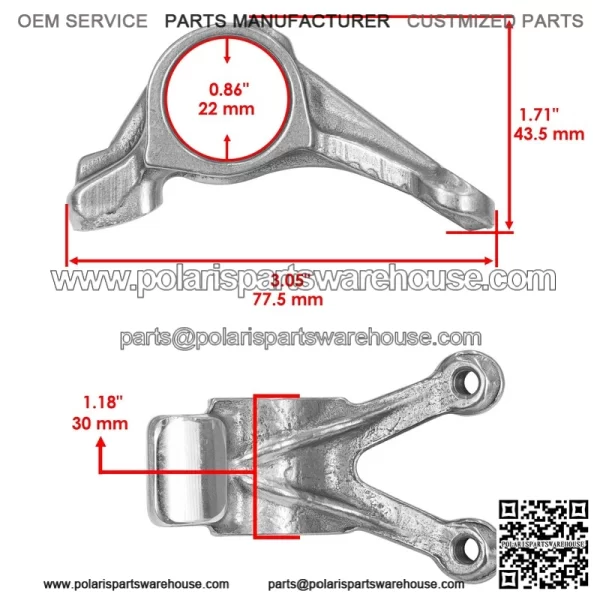 Polaris Scrambler 500 2X4/4X4 1997-2011 Camshaft Exhaust/Intake Rocker Arm - Image 3