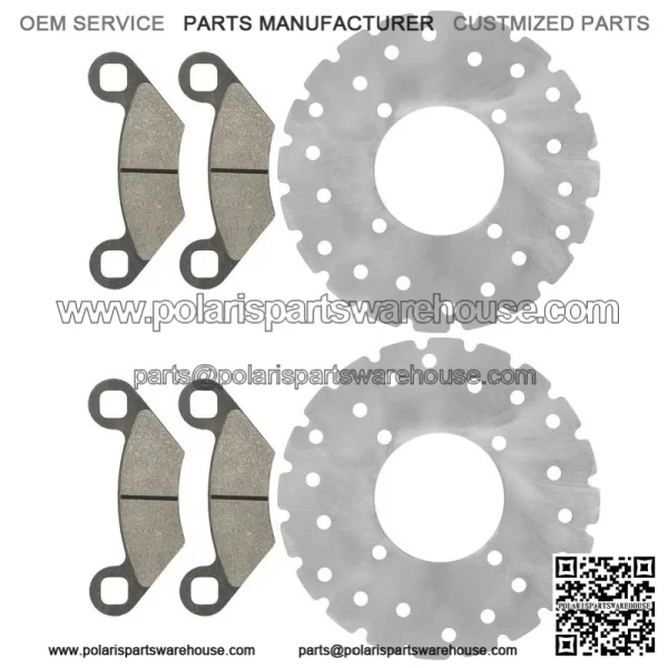 Polaris Scrambler 500 2X4/4X4 2001-2009 Front Brake Disc Rotors w/Pads
